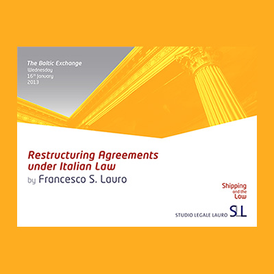 Restructuring agreements under Italian law